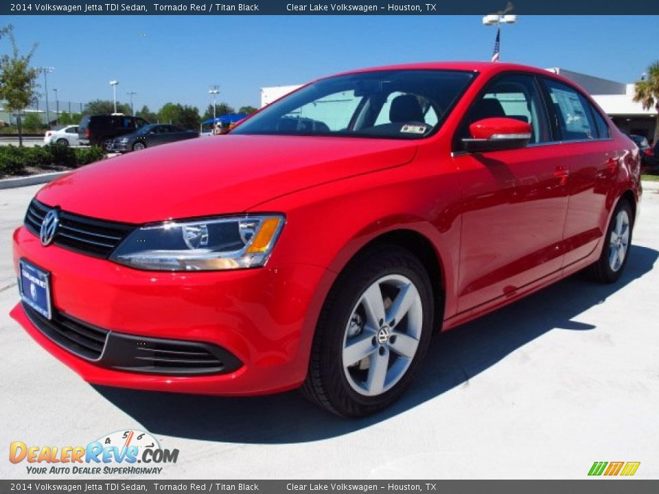 2014 Volkswagen Jetta TDI Sedan Tornado Red / Titan Black Photo #3