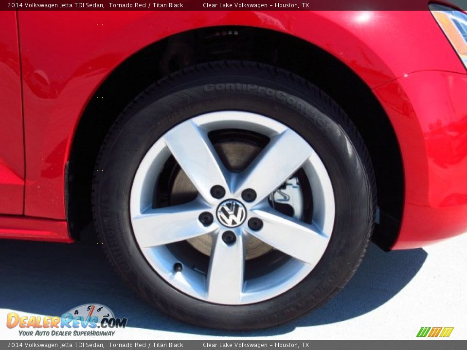 2014 Volkswagen Jetta TDI Sedan Tornado Red / Titan Black Photo #7