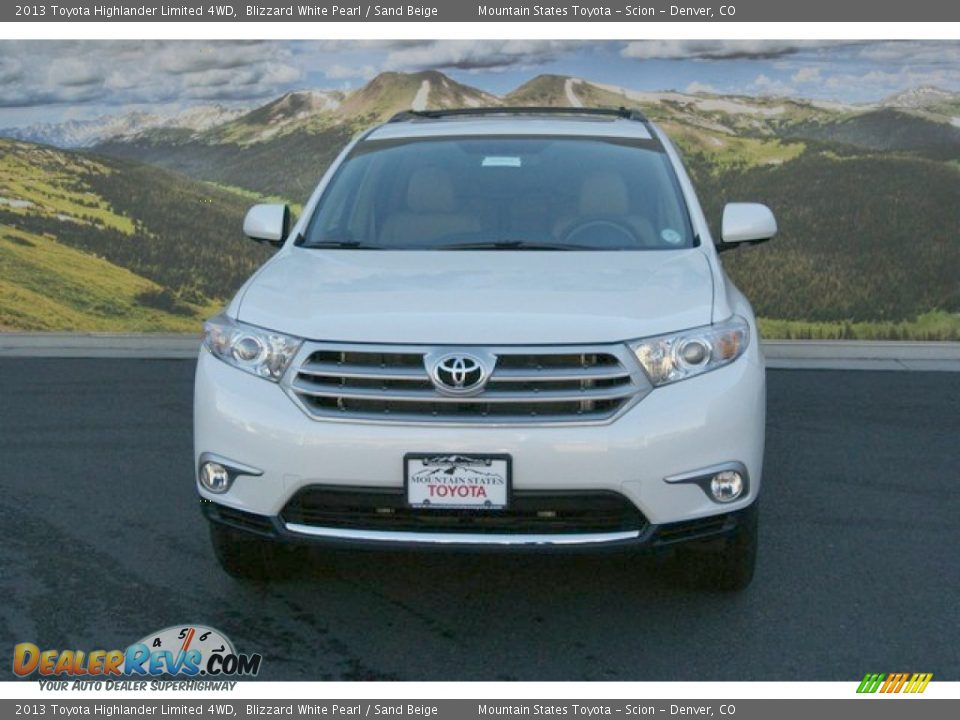 2013 Toyota Highlander Limited 4WD Blizzard White Pearl / Sand Beige Photo #2