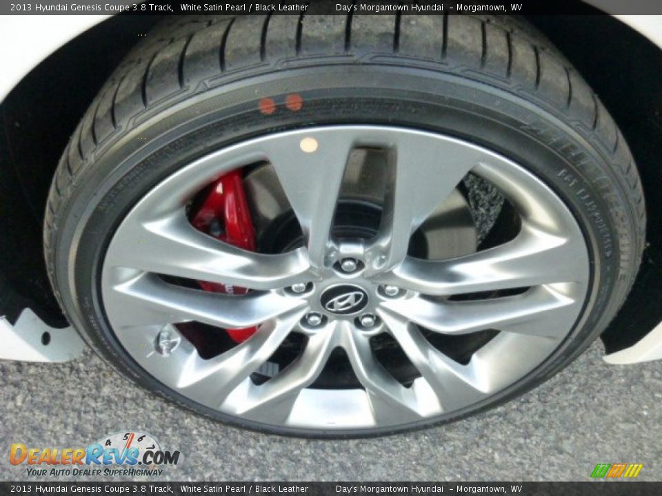 2013 Hyundai Genesis Coupe 3.8 Track White Satin Pearl / Black Leather Photo #9
