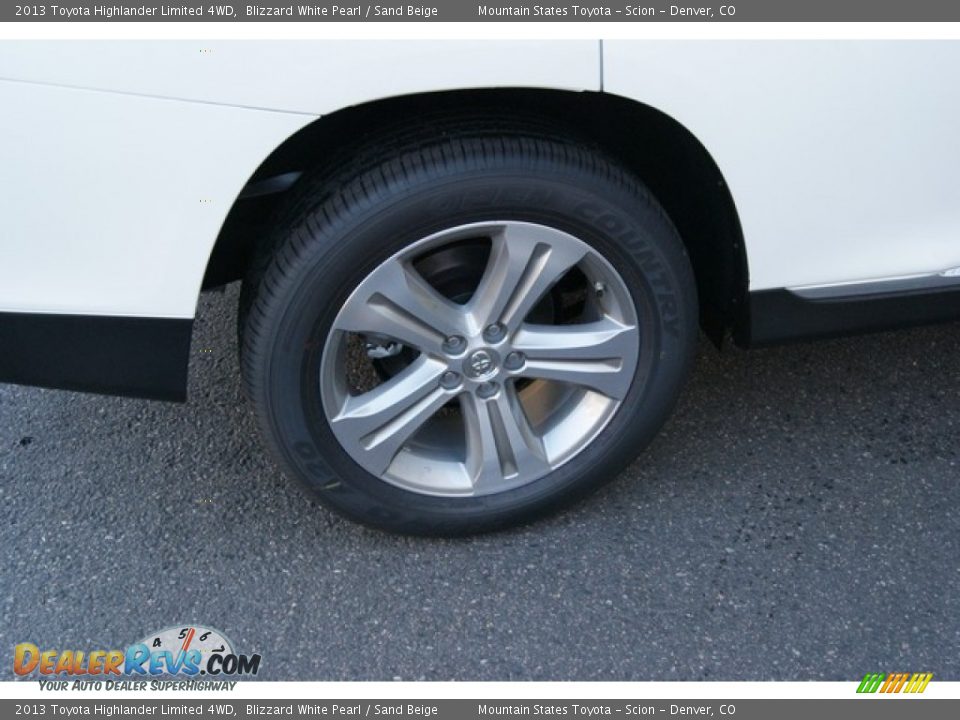 2013 Toyota Highlander Limited 4WD Blizzard White Pearl / Sand Beige Photo #10