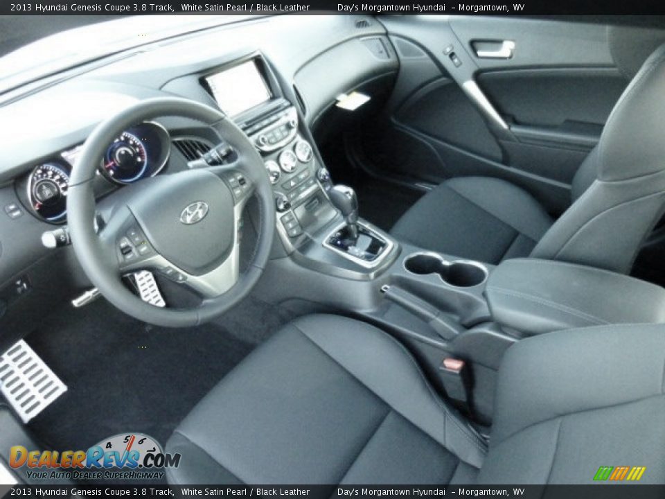 2013 Hyundai Genesis Coupe 3.8 Track White Satin Pearl / Black Leather Photo #15