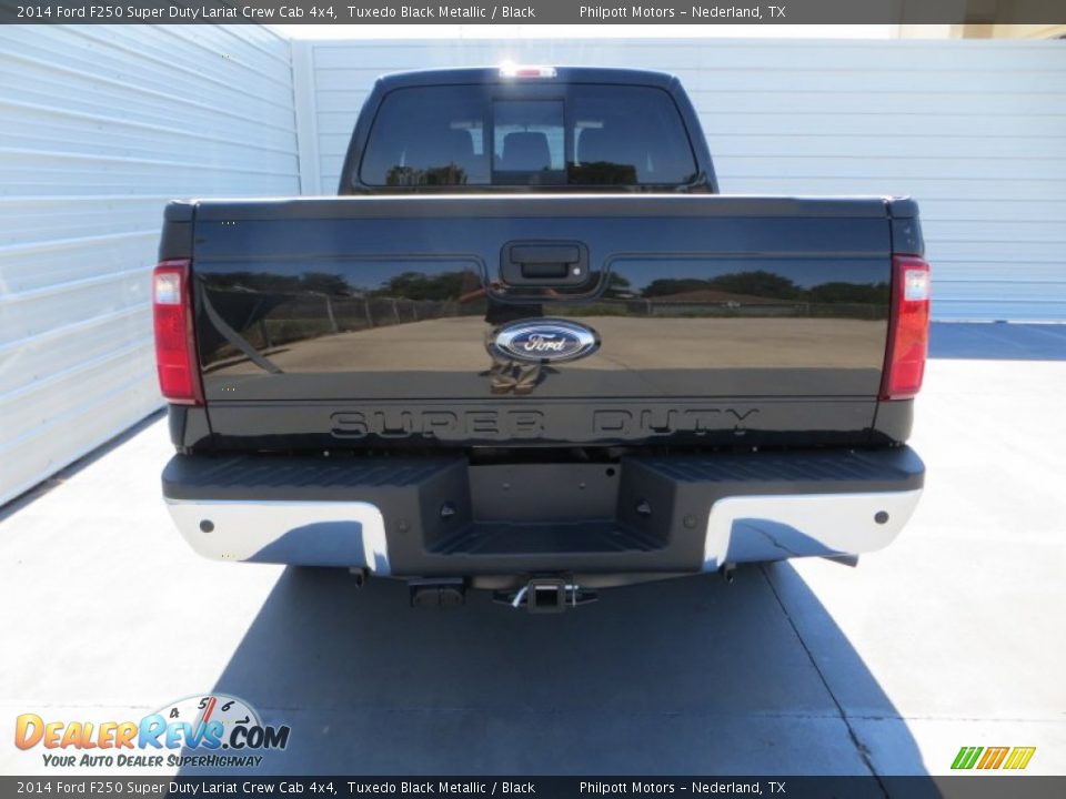 2014 Ford F250 Super Duty Lariat Crew Cab 4x4 Tuxedo Black Metallic / Black Photo #5