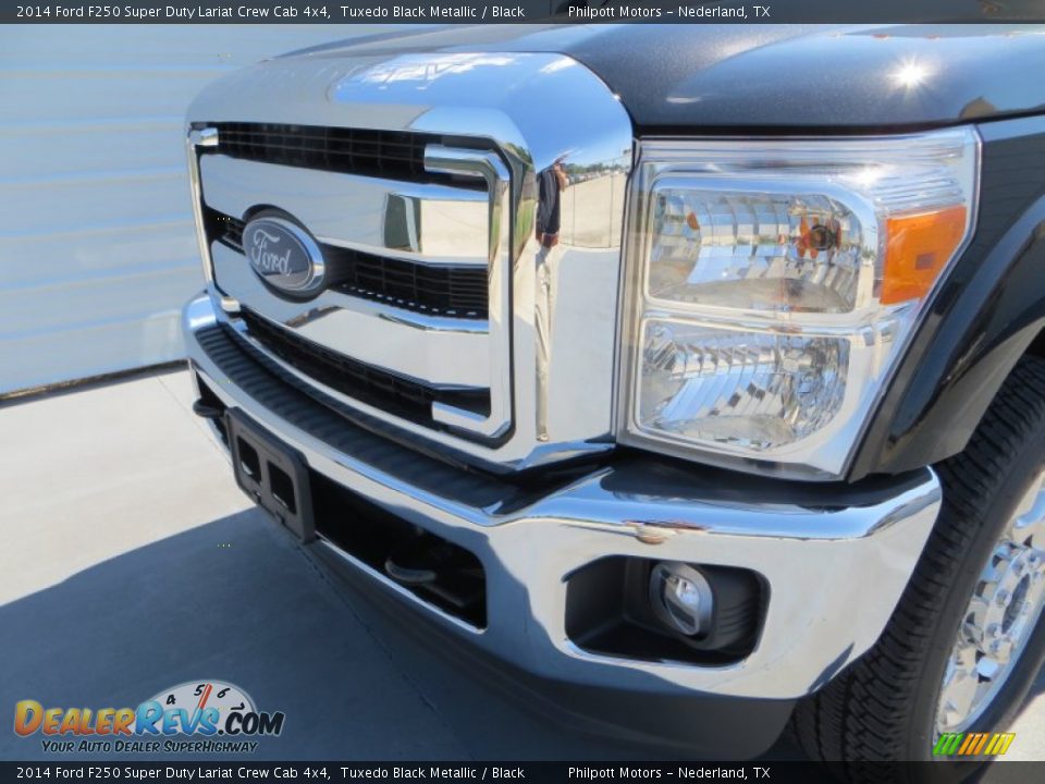 2014 Ford F250 Super Duty Lariat Crew Cab 4x4 Tuxedo Black Metallic / Black Photo #11