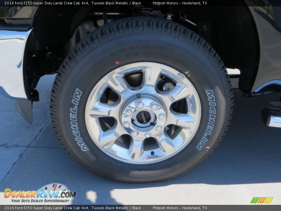 2014 Ford F250 Super Duty Lariat Crew Cab 4x4 Tuxedo Black Metallic / Black Photo #12
