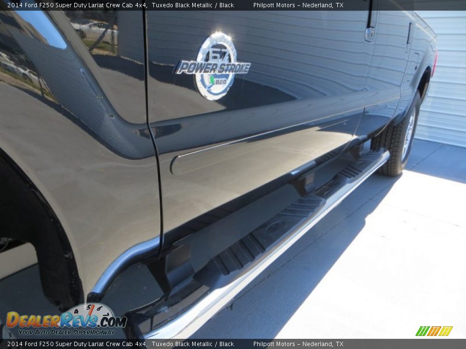 2014 Ford F250 Super Duty Lariat Crew Cab 4x4 Tuxedo Black Metallic / Black Photo #13