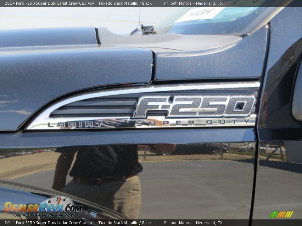 2014 Ford F250 Super Duty Lariat Crew Cab 4x4 Tuxedo Black Metallic / Black Photo #14