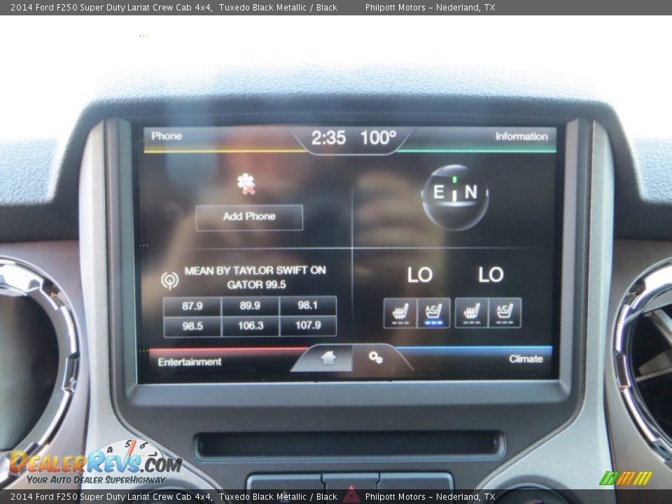 2014 Ford F250 Super Duty Lariat Crew Cab 4x4 Tuxedo Black Metallic / Black Photo #33