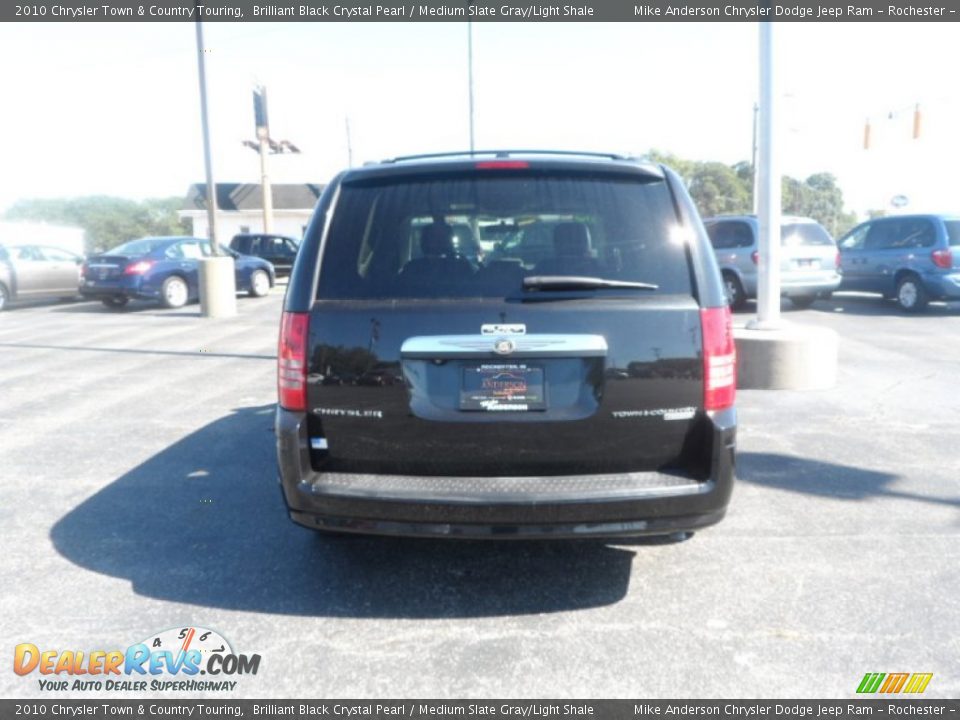 2010 Chrysler Town & Country Touring Brilliant Black Crystal Pearl / Medium Slate Gray/Light Shale Photo #2