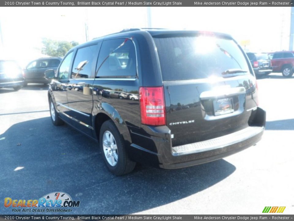2010 Chrysler Town & Country Touring Brilliant Black Crystal Pearl / Medium Slate Gray/Light Shale Photo #3