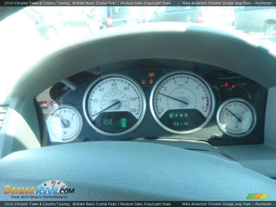 2010 Chrysler Town & Country Touring Brilliant Black Crystal Pearl / Medium Slate Gray/Light Shale Photo #12