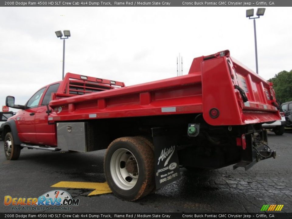 2008 Dodge Ram 4500 HD SLT Crew Cab 4x4 Dump Truck Flame Red / Medium Slate Gray Photo #4