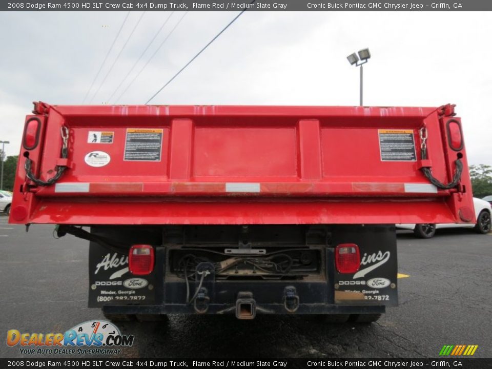 2008 Dodge Ram 4500 HD SLT Crew Cab 4x4 Dump Truck Flame Red / Medium Slate Gray Photo #5