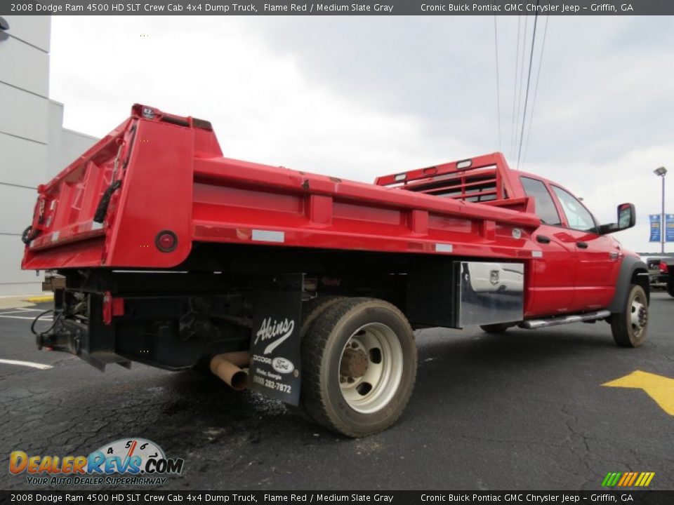 2008 Dodge Ram 4500 HD SLT Crew Cab 4x4 Dump Truck Flame Red / Medium Slate Gray Photo #6