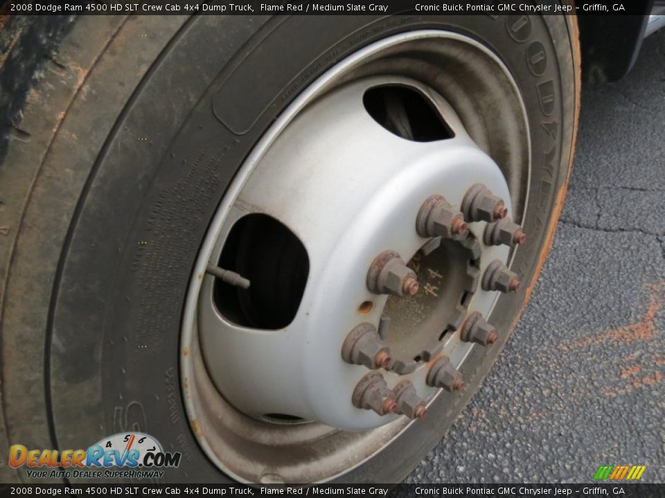 2008 Dodge Ram 4500 HD SLT Crew Cab 4x4 Dump Truck Flame Red / Medium Slate Gray Photo #8