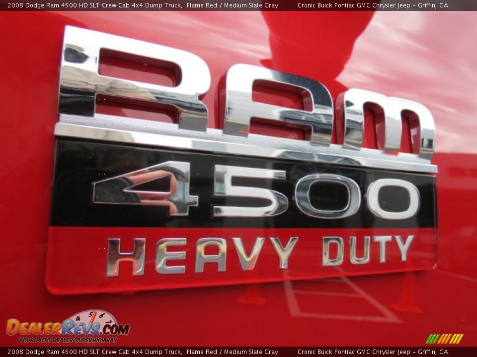2008 Dodge Ram 4500 HD SLT Crew Cab 4x4 Dump Truck Flame Red / Medium Slate Gray Photo #9