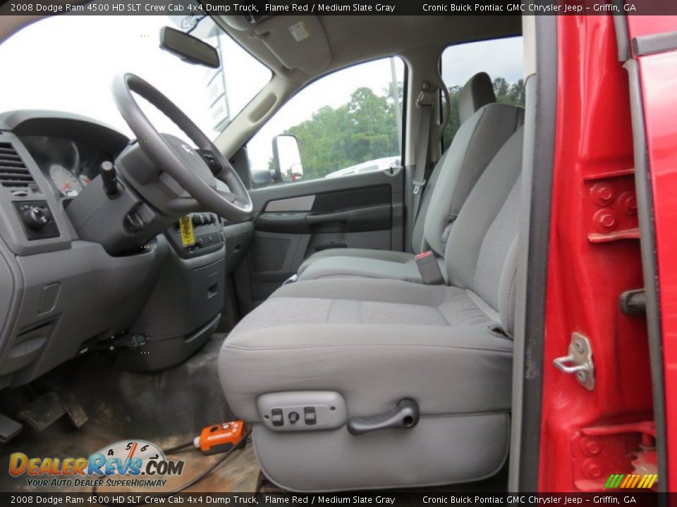 2008 Dodge Ram 4500 HD SLT Crew Cab 4x4 Dump Truck Flame Red / Medium Slate Gray Photo #10