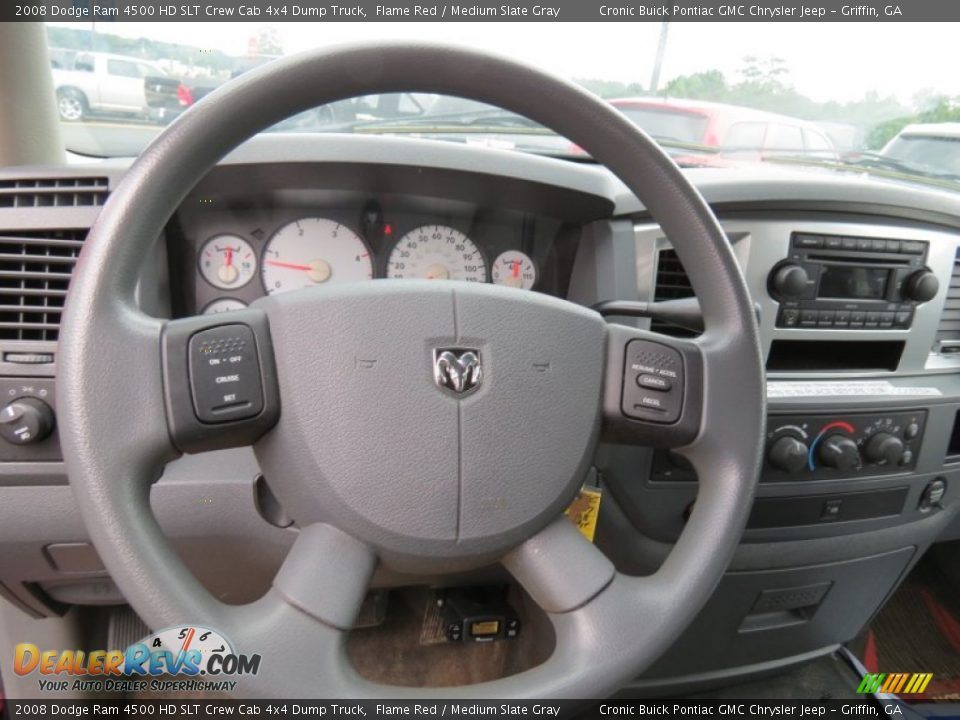 2008 Dodge Ram 4500 HD SLT Crew Cab 4x4 Dump Truck Steering Wheel Photo #11