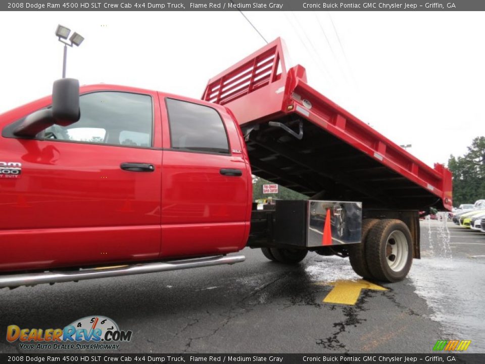 2008 Dodge Ram 4500 HD SLT Crew Cab 4x4 Dump Truck Flame Red / Medium Slate Gray Photo #13