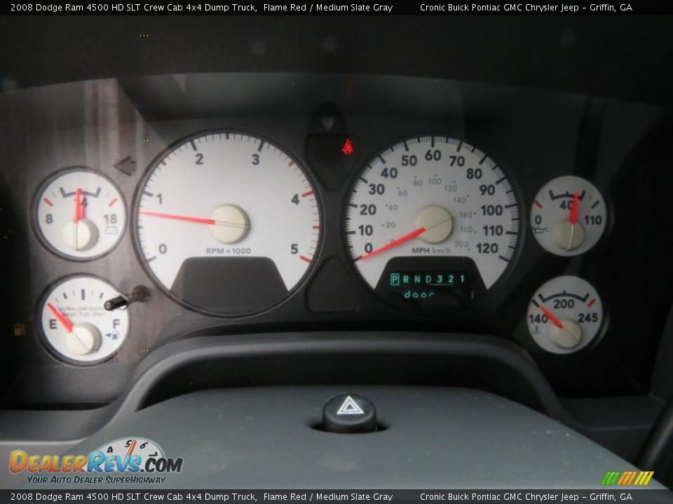 2008 Dodge Ram 4500 HD SLT Crew Cab 4x4 Dump Truck Flame Red / Medium Slate Gray Photo #16
