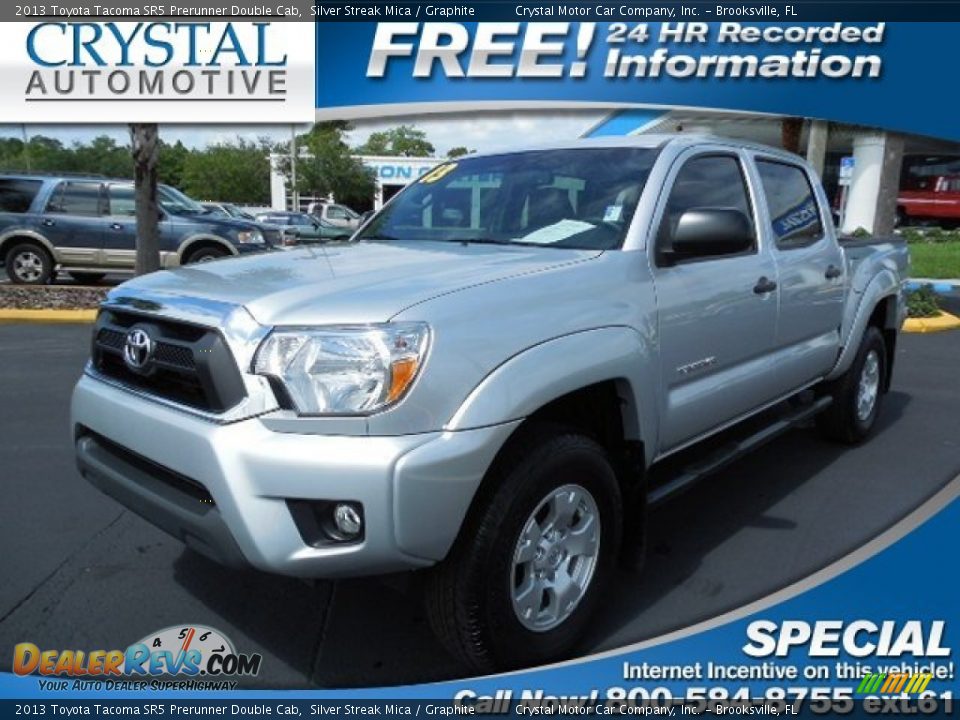 2013 Toyota Tacoma SR5 Prerunner Double Cab Silver Streak Mica / Graphite Photo #1