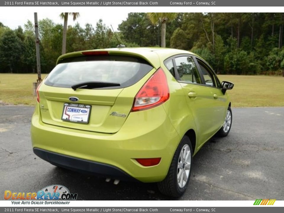 2011 Ford Fiesta SE Hatchback Lime Squeeze Metallic / Light Stone/Charcoal Black Cloth Photo #5