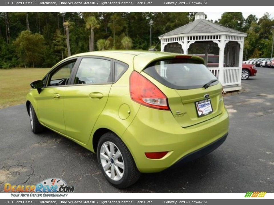 2011 Ford Fiesta SE Hatchback Lime Squeeze Metallic / Light Stone/Charcoal Black Cloth Photo #8