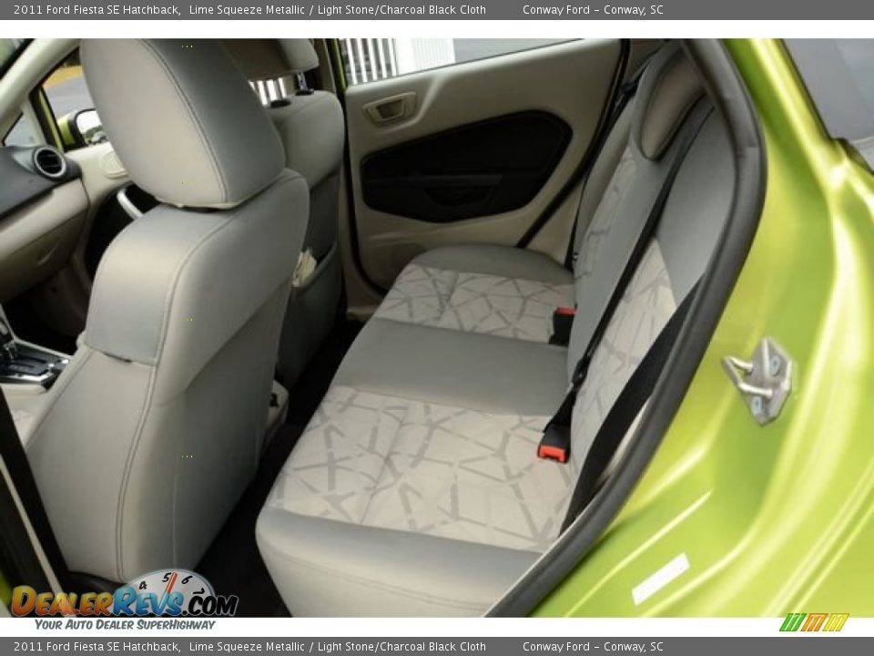 2011 Ford Fiesta SE Hatchback Lime Squeeze Metallic / Light Stone/Charcoal Black Cloth Photo #11