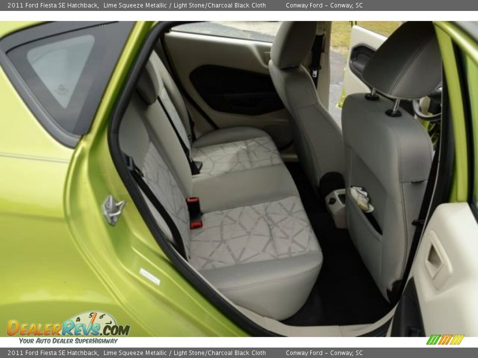 2011 Ford Fiesta SE Hatchback Lime Squeeze Metallic / Light Stone/Charcoal Black Cloth Photo #14