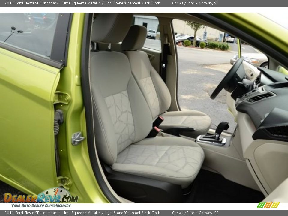 2011 Ford Fiesta SE Hatchback Lime Squeeze Metallic / Light Stone/Charcoal Black Cloth Photo #15