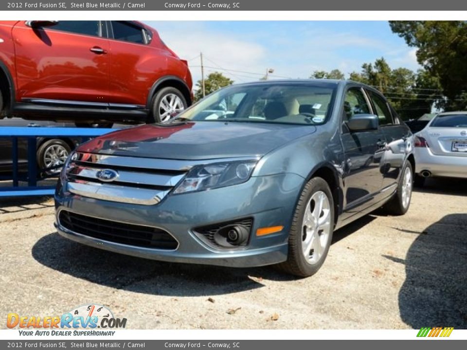 2012 Ford Fusion SE Steel Blue Metallic / Camel Photo #1