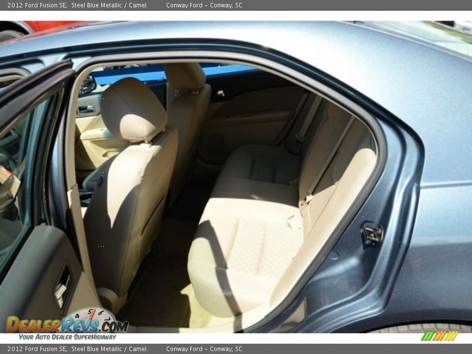 2012 Ford Fusion SE Steel Blue Metallic / Camel Photo #8