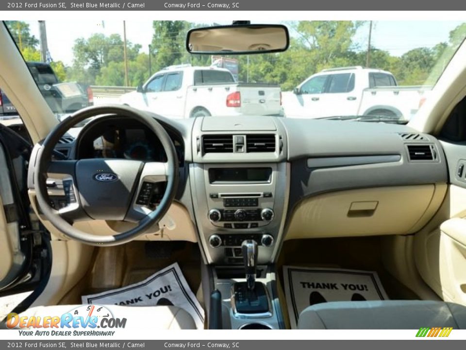 2012 Ford Fusion SE Steel Blue Metallic / Camel Photo #10