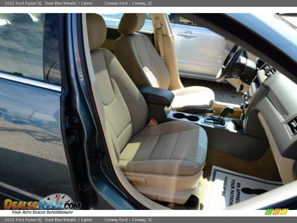 2012 Ford Fusion SE Steel Blue Metallic / Camel Photo #13