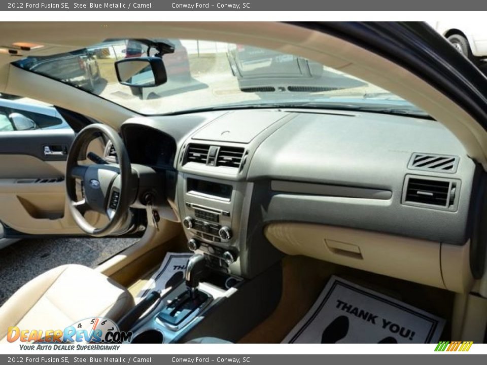 2012 Ford Fusion SE Steel Blue Metallic / Camel Photo #14