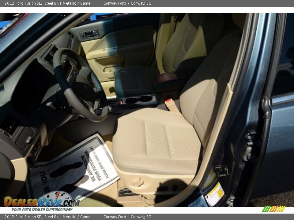 2012 Ford Fusion SE Steel Blue Metallic / Camel Photo #18