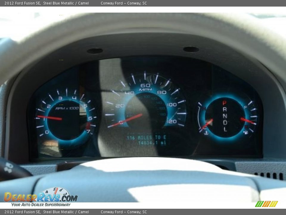 2012 Ford Fusion SE Steel Blue Metallic / Camel Photo #19