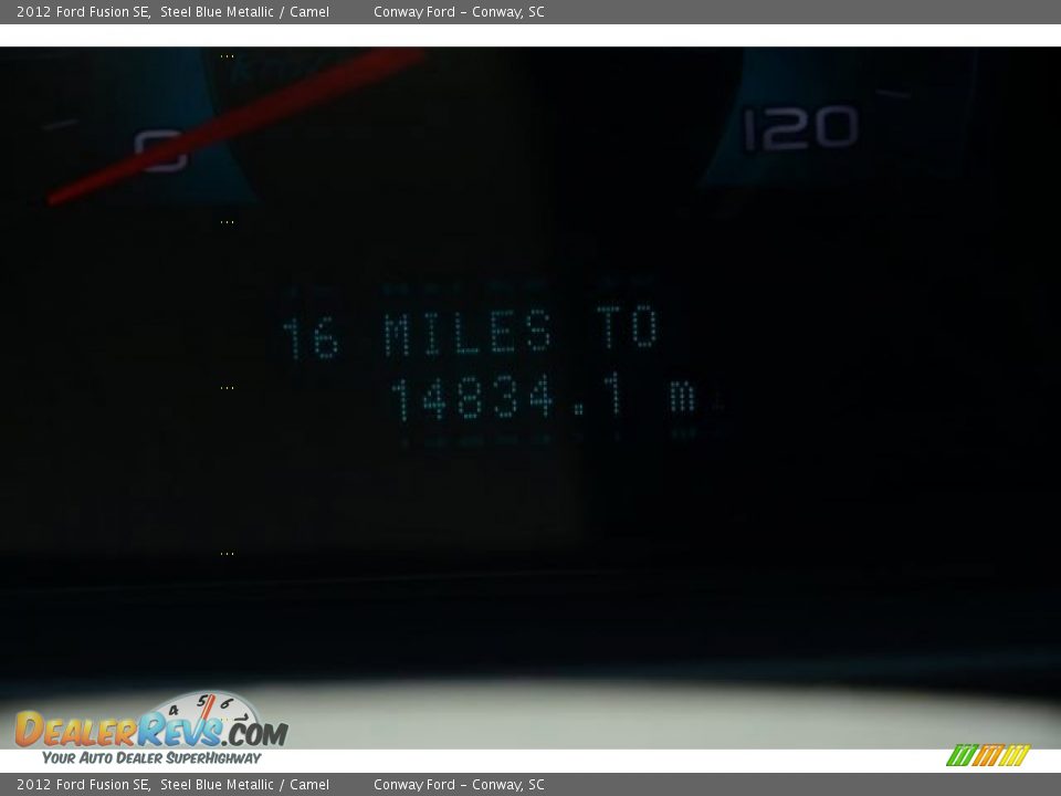 2012 Ford Fusion SE Steel Blue Metallic / Camel Photo #20