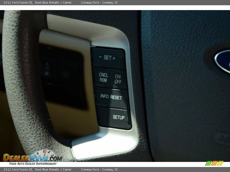 2012 Ford Fusion SE Steel Blue Metallic / Camel Photo #21