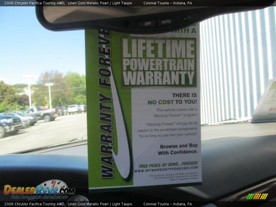 2006 Chrysler Pacifica Touring AWD Linen Gold Metallic Pearl / Light Taupe Photo #18