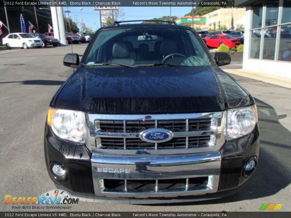 2012 Ford Escape Limited V6 4WD Ebony Black / Charcoal Black Photo #3