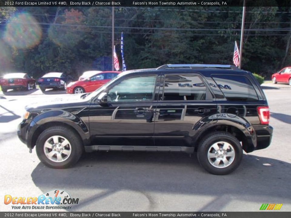 2012 Ford Escape Limited V6 4WD Ebony Black / Charcoal Black Photo #5