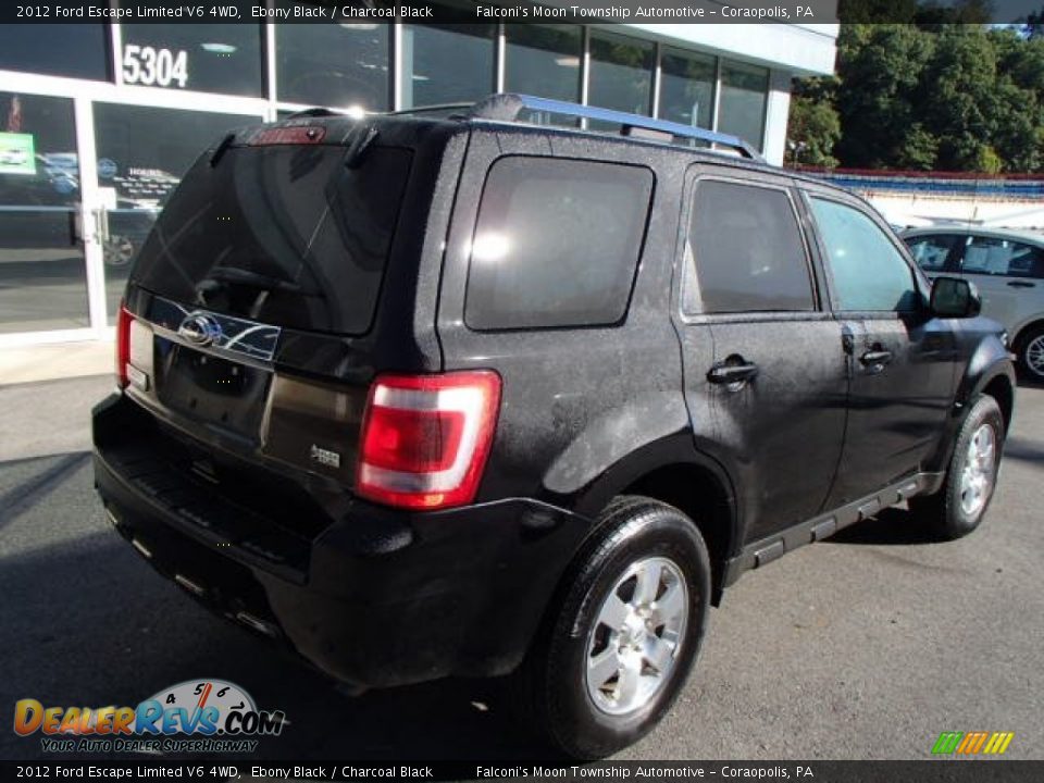 2012 Ford Escape Limited V6 4WD Ebony Black / Charcoal Black Photo #8