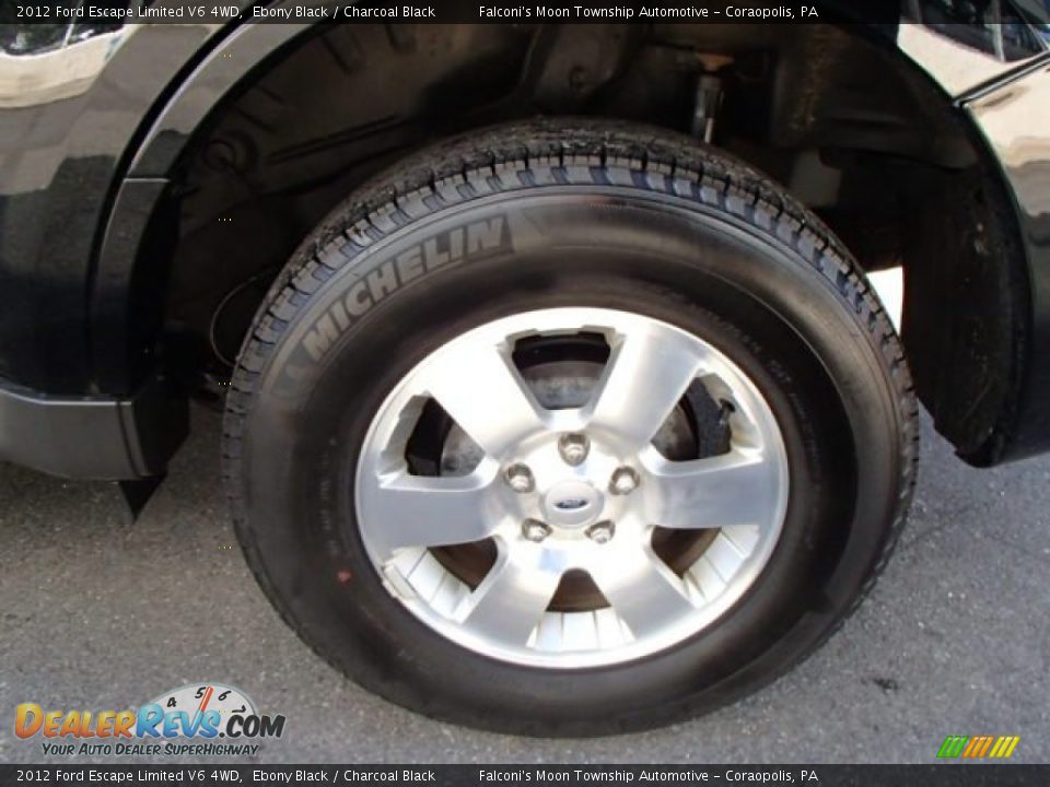 2012 Ford Escape Limited V6 4WD Ebony Black / Charcoal Black Photo #9