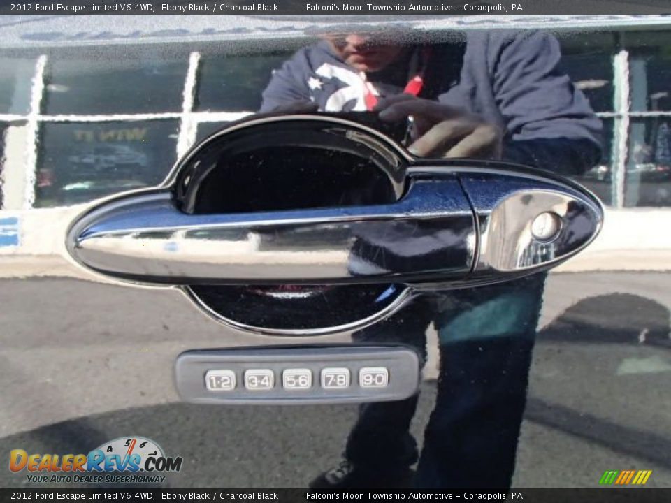 2012 Ford Escape Limited V6 4WD Ebony Black / Charcoal Black Photo #10