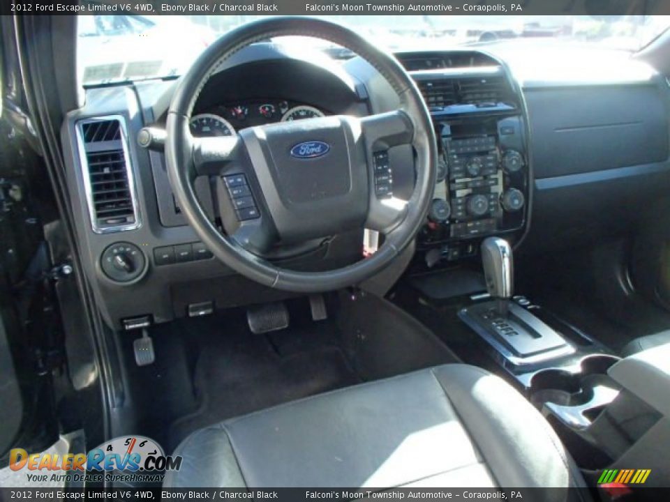 2012 Ford Escape Limited V6 4WD Ebony Black / Charcoal Black Photo #15