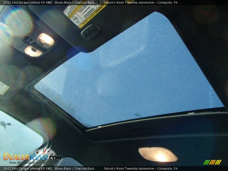 2012 Ford Escape Limited V6 4WD Ebony Black / Charcoal Black Photo #19