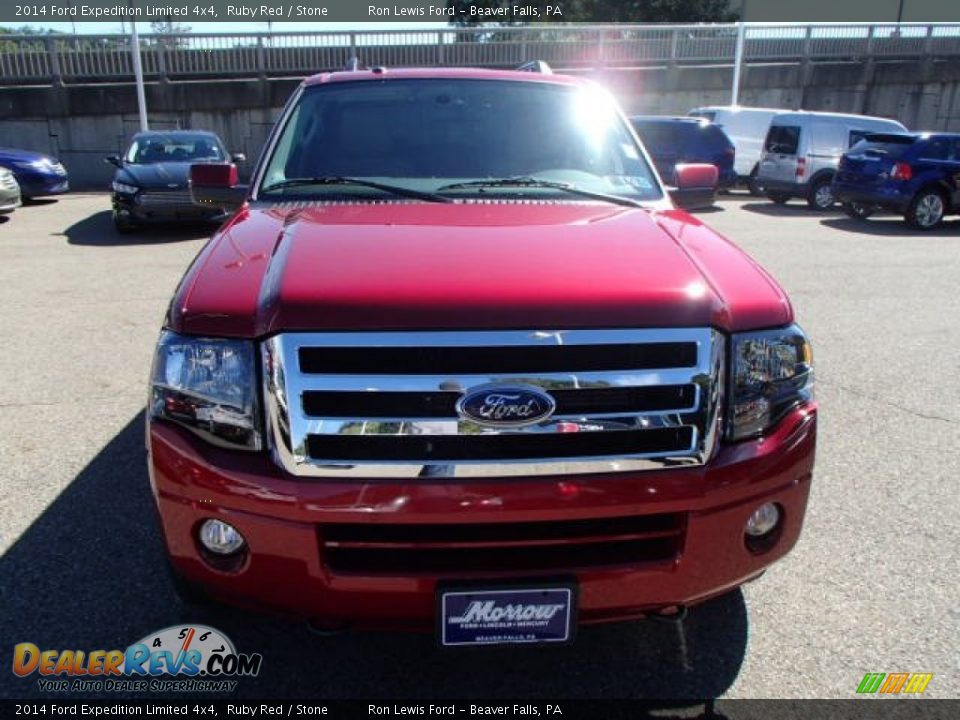 2014 Ford Expedition Limited 4x4 Ruby Red / Stone Photo #3
