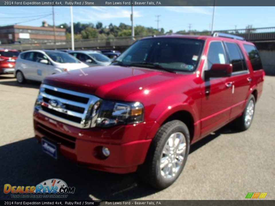 2014 Ford Expedition Limited 4x4 Ruby Red / Stone Photo #4