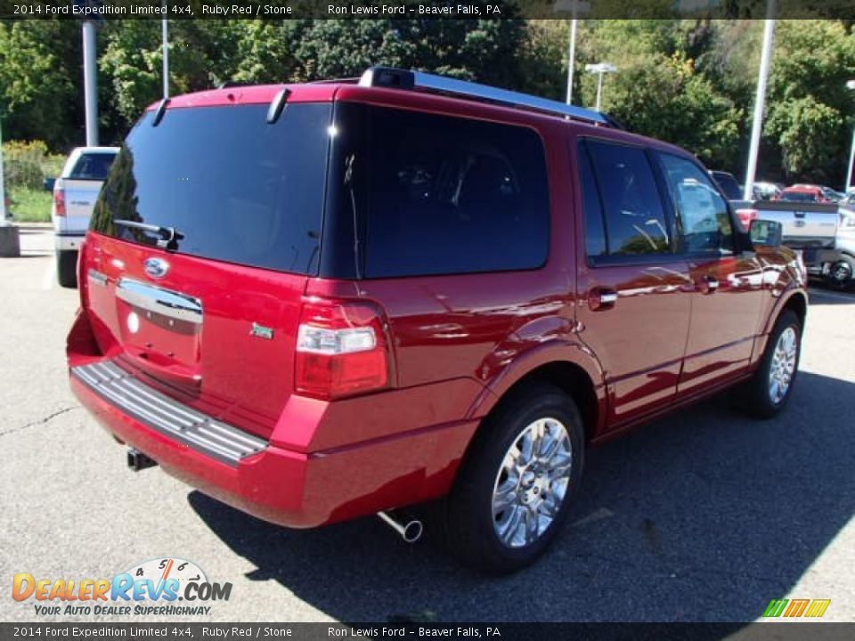 2014 Ford Expedition Limited 4x4 Ruby Red / Stone Photo #8